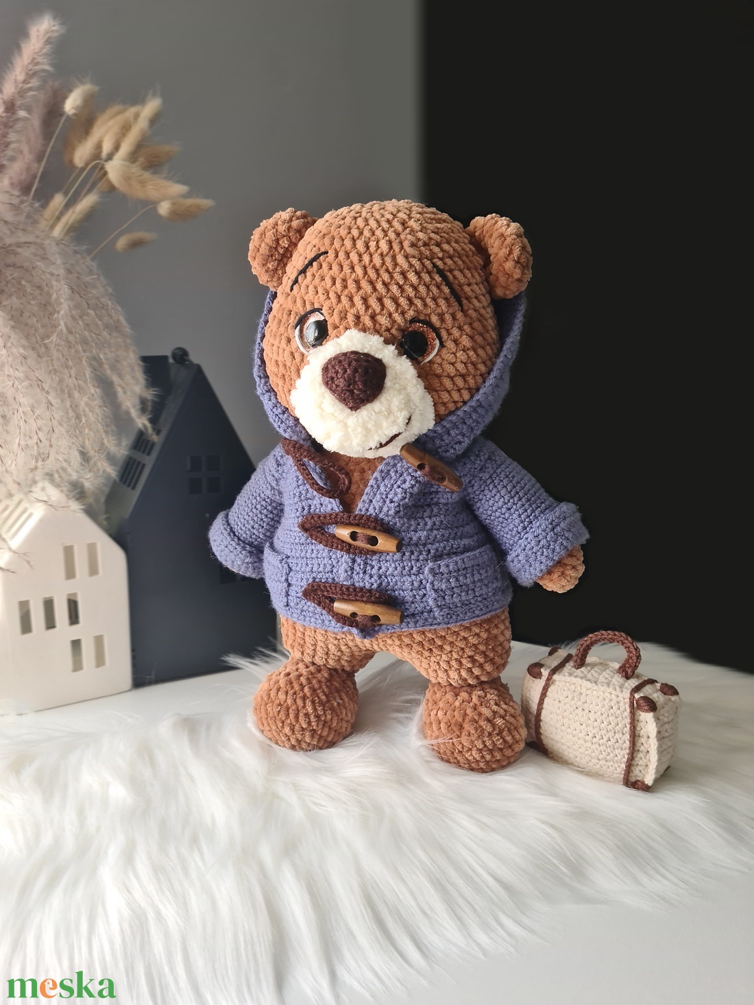 Horgolt Paddington maci ajándék pamut bőrönddel! - játék & sport - plüssállat & játékfigura - plüss mesefigurák - Meska.hu Horgolt Paddington maci ajándék pamut bőrönddel! - játék & sport - plüssállat & játékfigura - plüss mesefigurák - Meska.hu