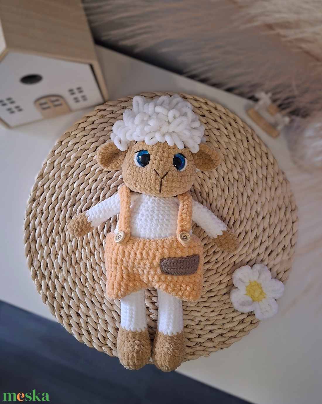 Kézzel horgolt plüss bárány - játék & sport - plüssállat & játékfigura - plüss bárány - Meska.hu
