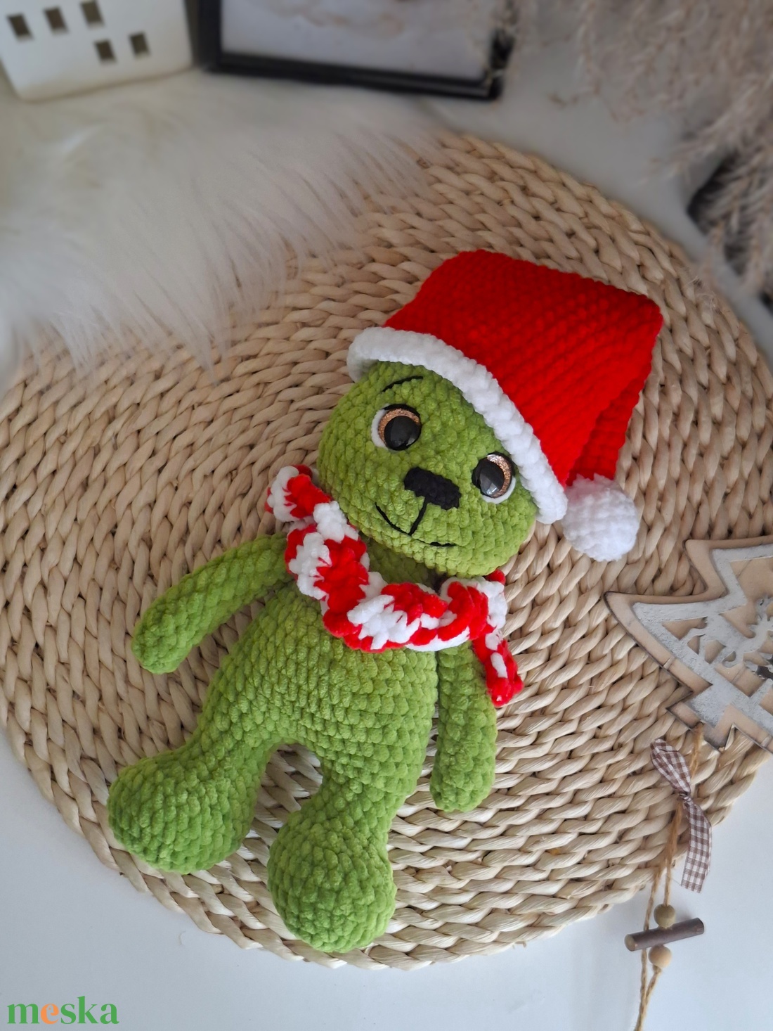 Horgolt plüss Baby Grinch - játék & sport - plüssállat & játékfigura - plüss mesefigurák - Meska.hu