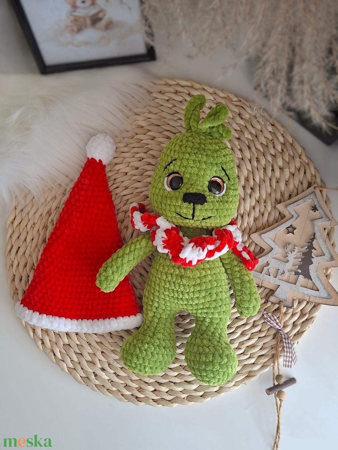 Horgolt plüss Baby Grinch - játék & sport - plüssállat & játékfigura - plüss mesefigurák - Meska.hu