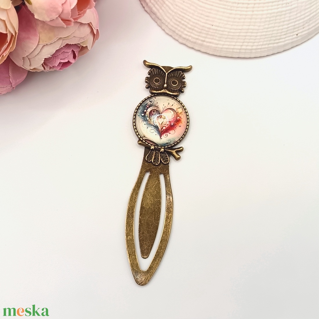 Baglyos, szív könyvjelző - ékszer - ékszerszett - Meska.hu