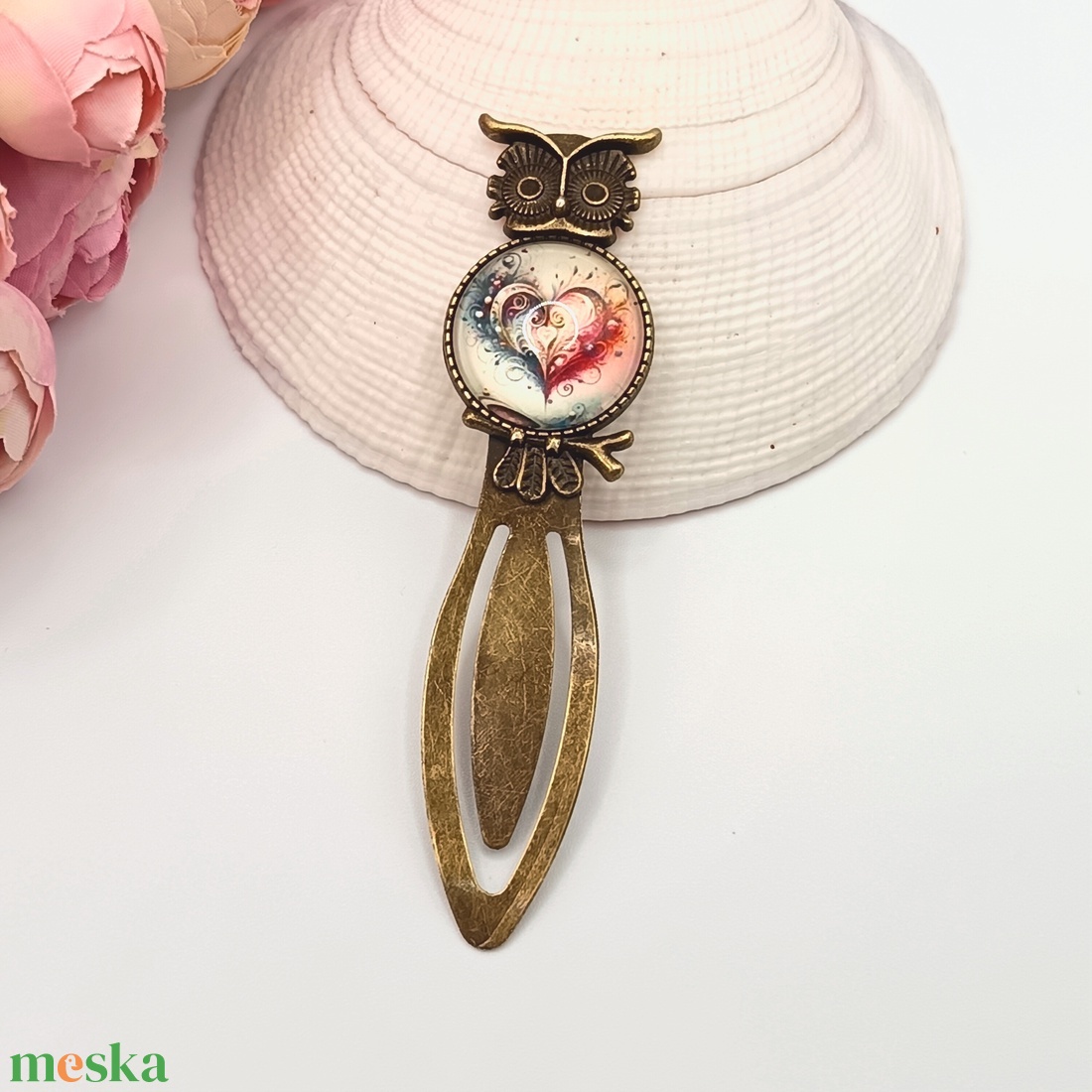 Baglyos, szív könyvjelző - ékszer - ékszerszett - Meska.hu