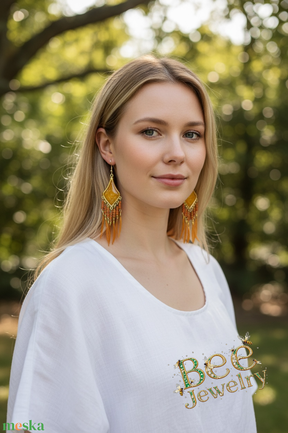 Nyári laza �boho stilusú fülbevaló - ékszer - fülbevaló - lógó fülbevaló - Meska.hu