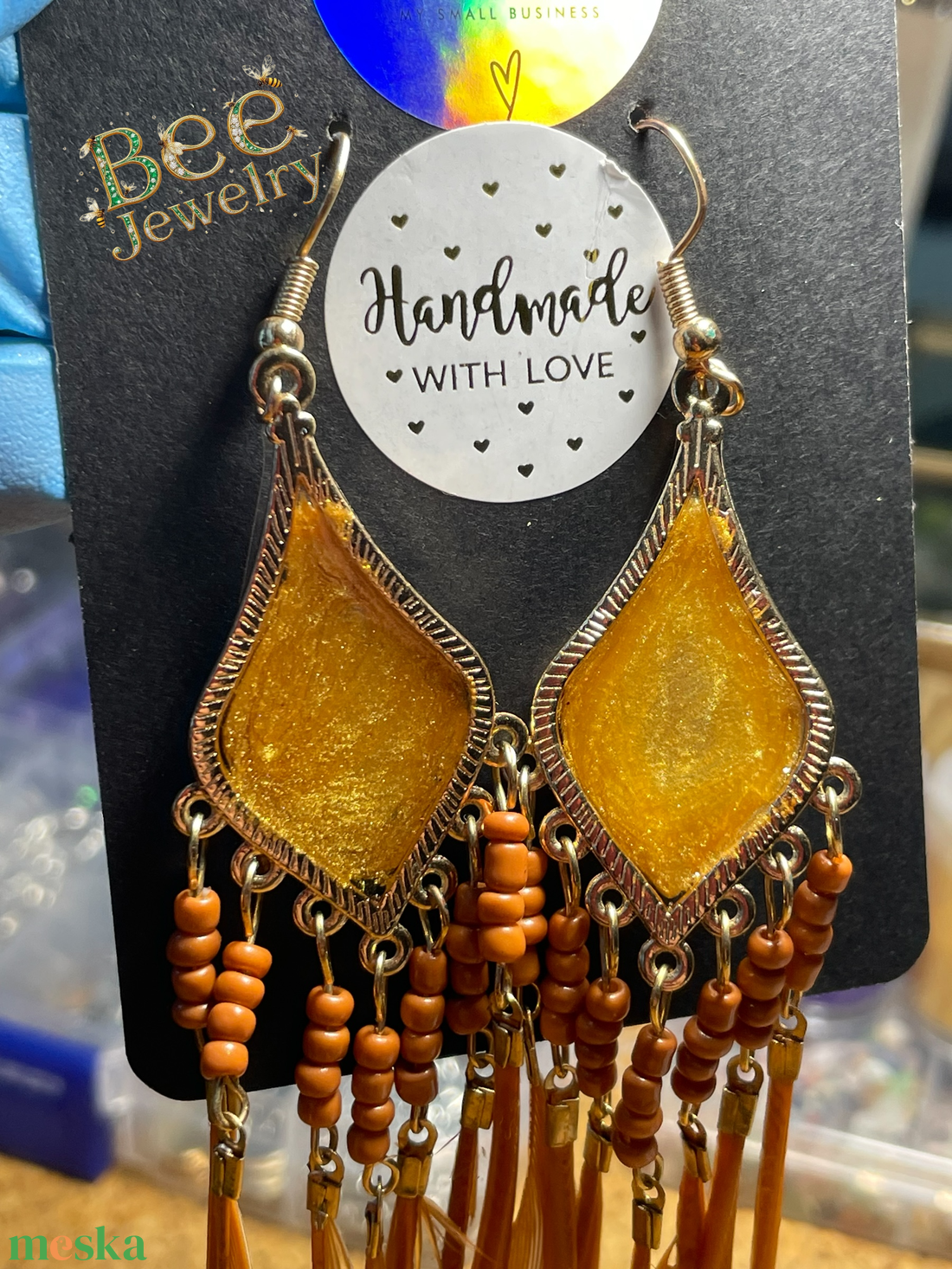 Nyári laza �boho stilusú fülbevaló - ékszer - fülbevaló - lógó fülbevaló - Meska.hu