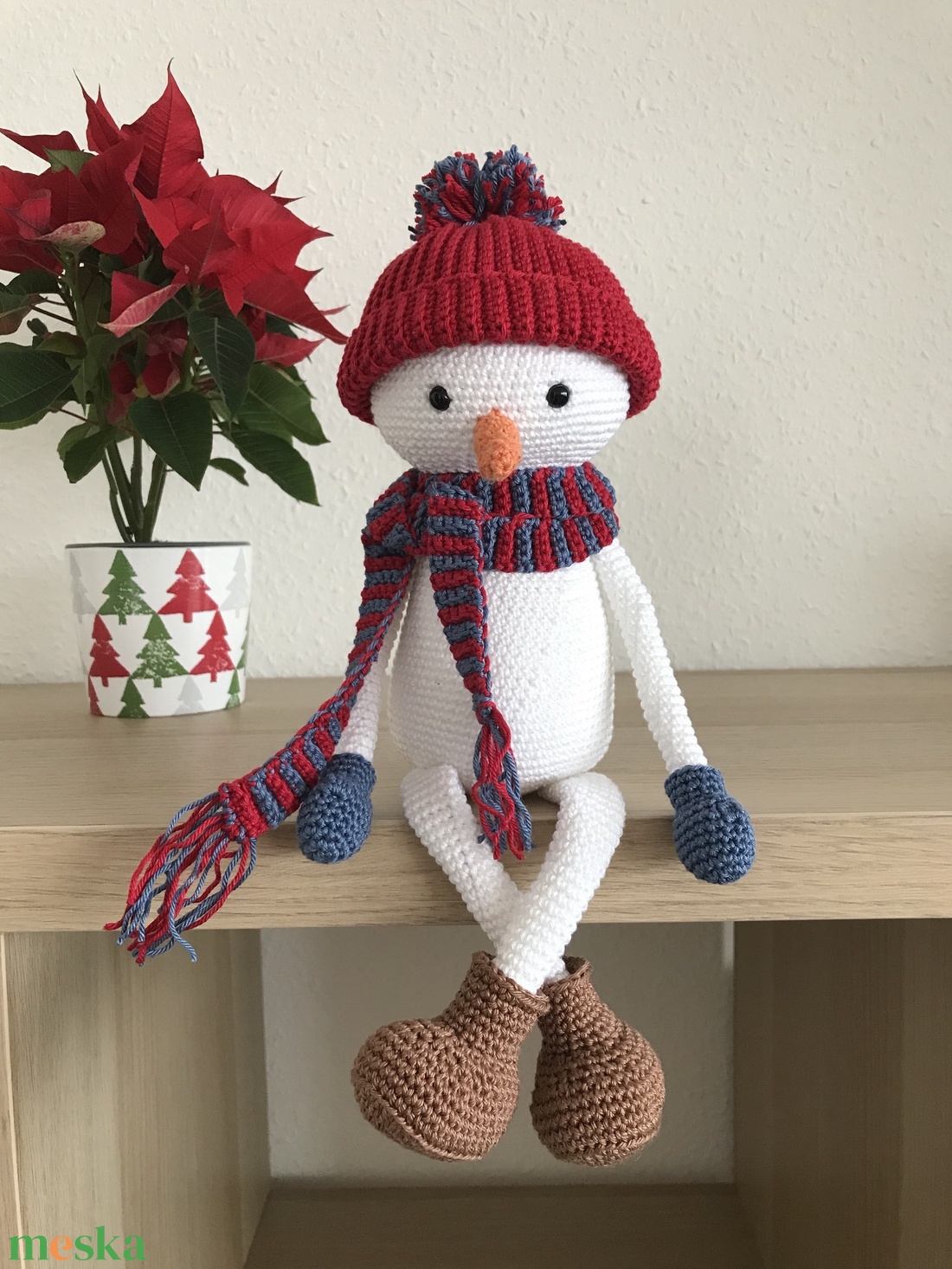 horgolt hóember - karácsony - mikulás - mikulás ajándékok - Meska.hu