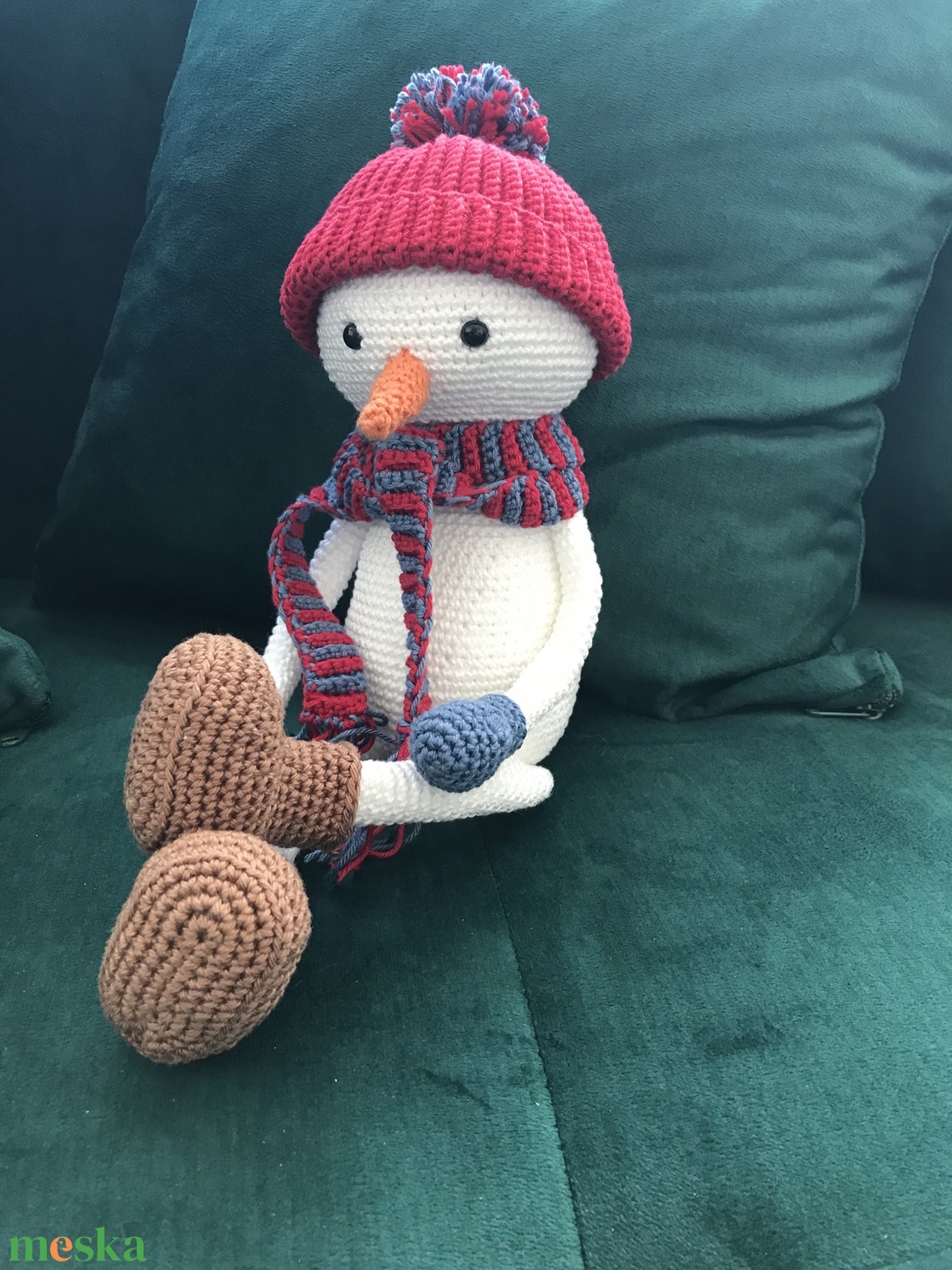horgolt hóember - karácsony - mikulás - mikulás ajándékok - Meska.hu