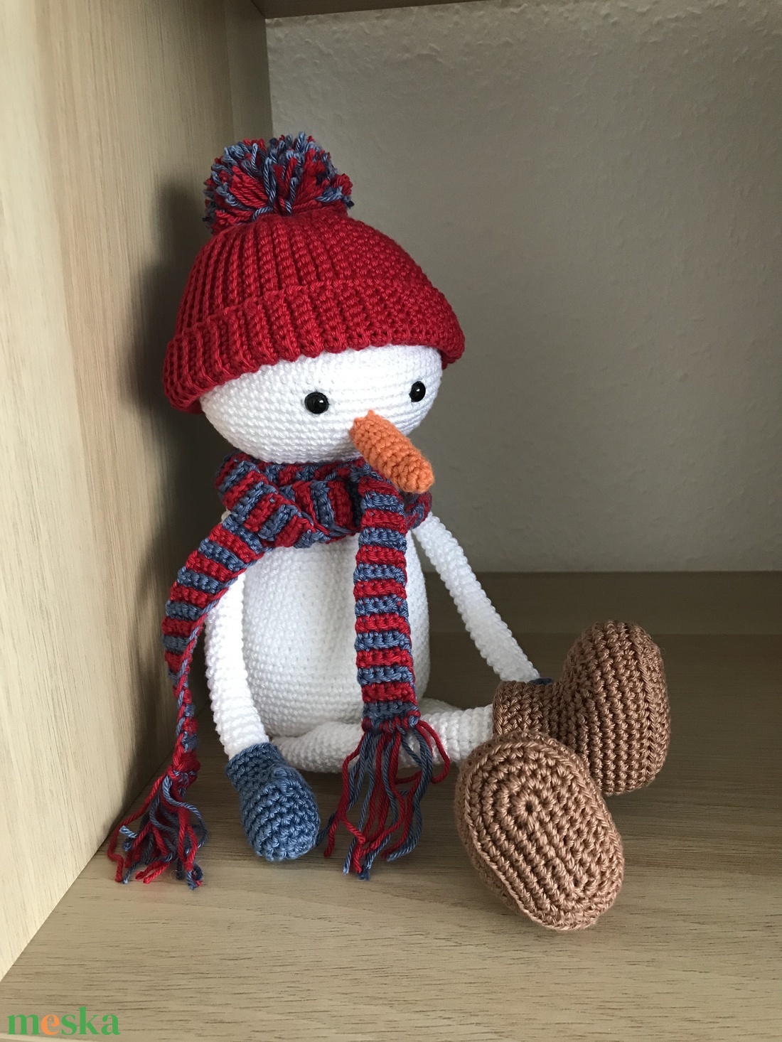 horgolt hóember - karácsony - mikulás - mikulás ajándékok - Meska.hu