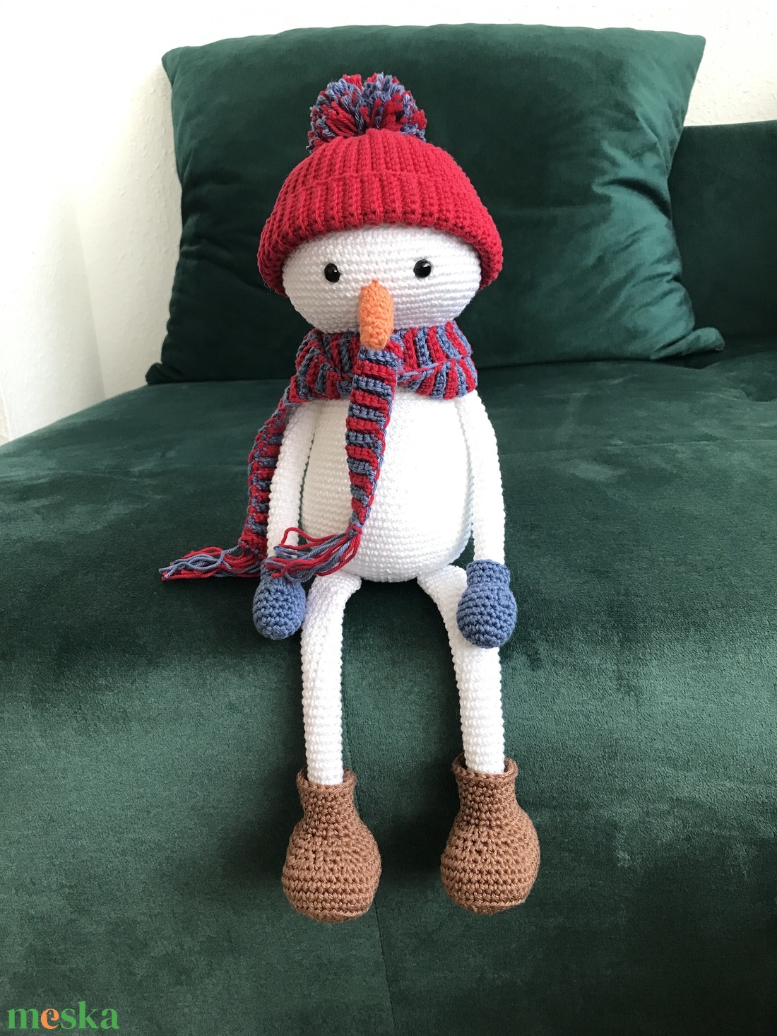 horgolt hóember - karácsony - mikulás - mikulás ajándékok - Meska.hu