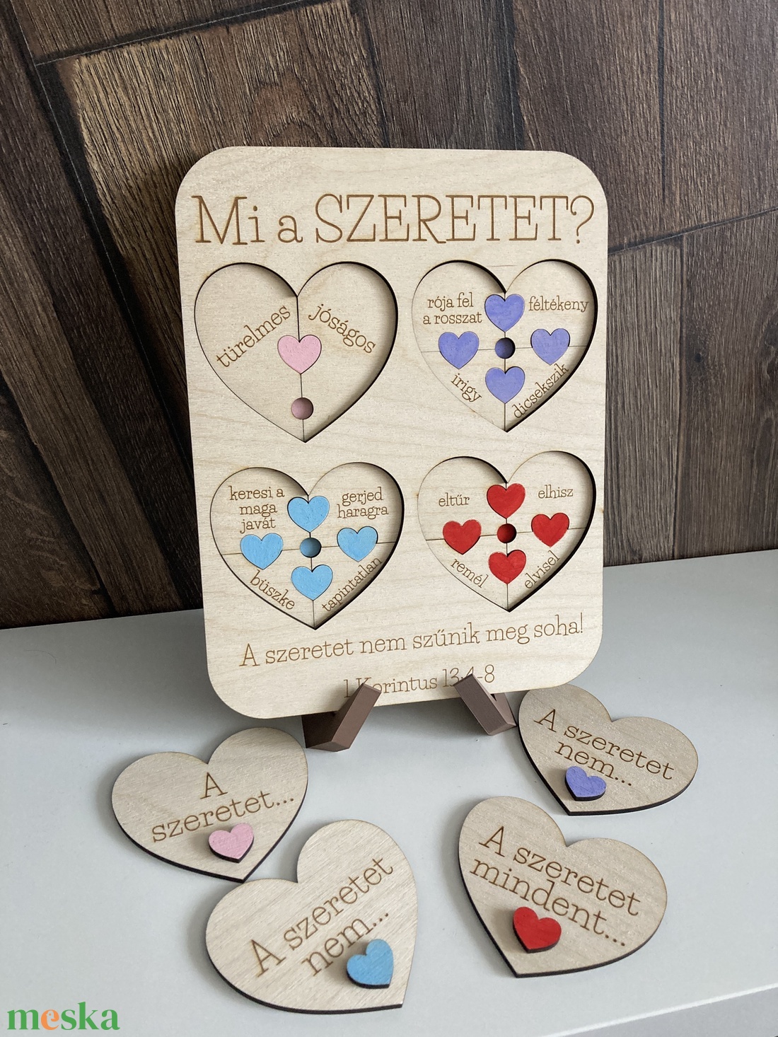 Mi a szeretet? Bibliai idézetes fa dekoráció - játék & sport - puzzle - kirakó, kocka kirakó - Meska.hu Mi a szeretet? Bibliai idézetes fa dekoráció - játék & sport - puzzle - kirakó, kocka kirakó - Meska.hu