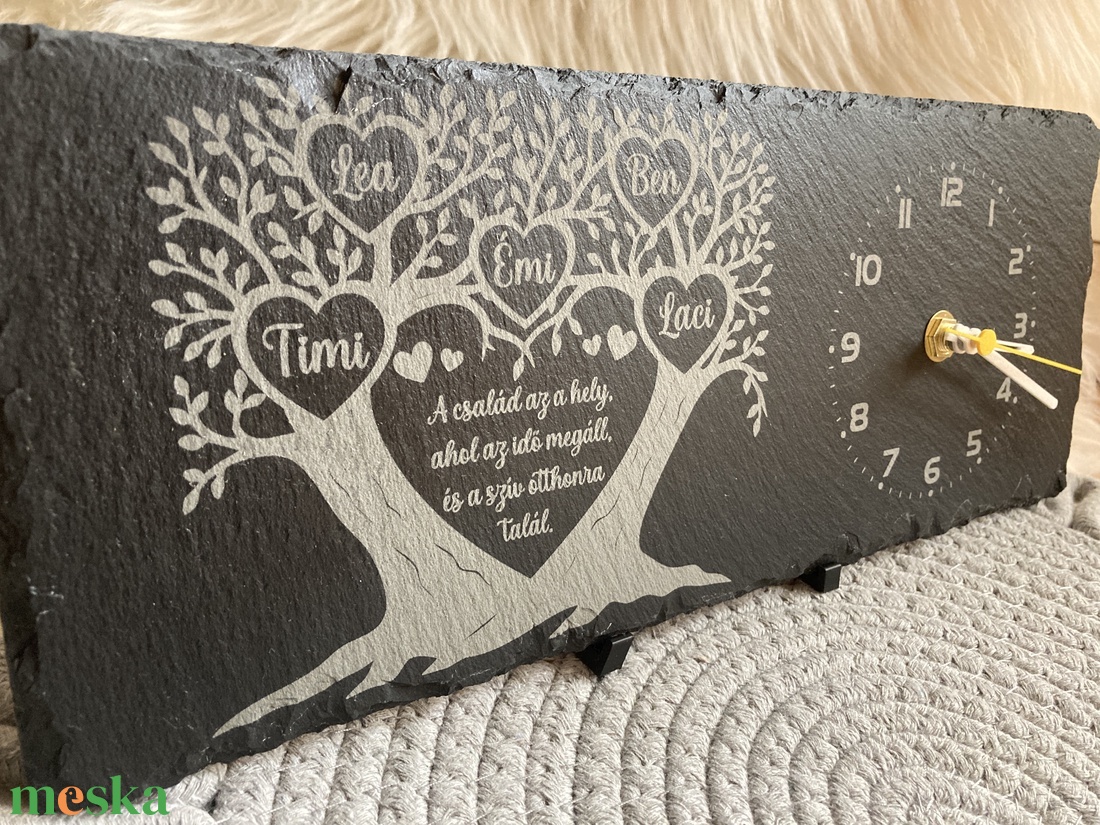 Palakő asztali óra - esküvő - dekoráció - asztaldísz - Meska.hu Palakő asztali óra - esküvő - dekoráció - asztaldísz - Meska.hu