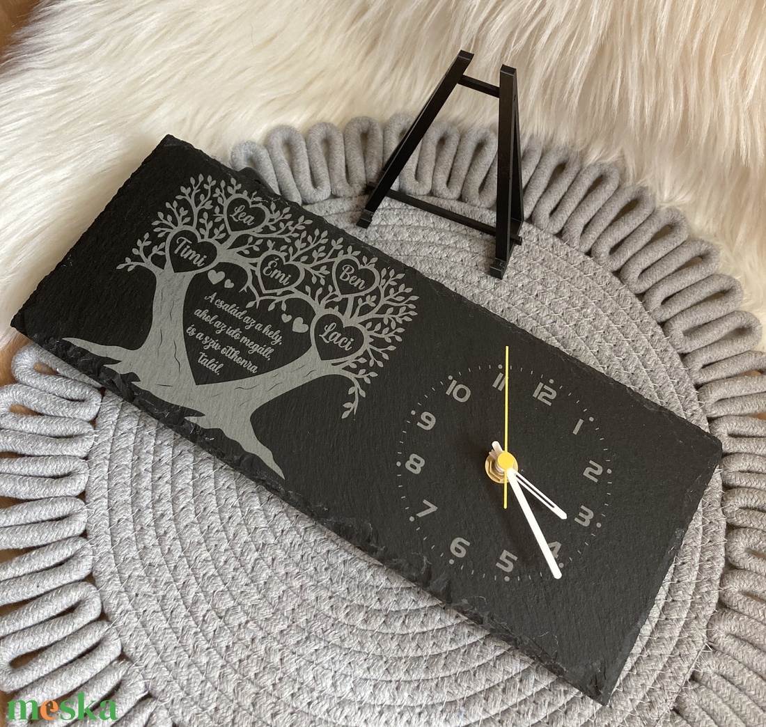 Palakő asztali óra - esküvő - dekoráció - asztaldísz - Meska.hu Palakő asztali óra - esküvő - dekoráció - asztaldísz - Meska.hu