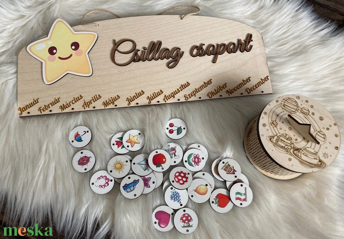 Óvodai fa szülinaptár - játék & sport - ovis felszerelés - óvodai jelek - Meska.hu