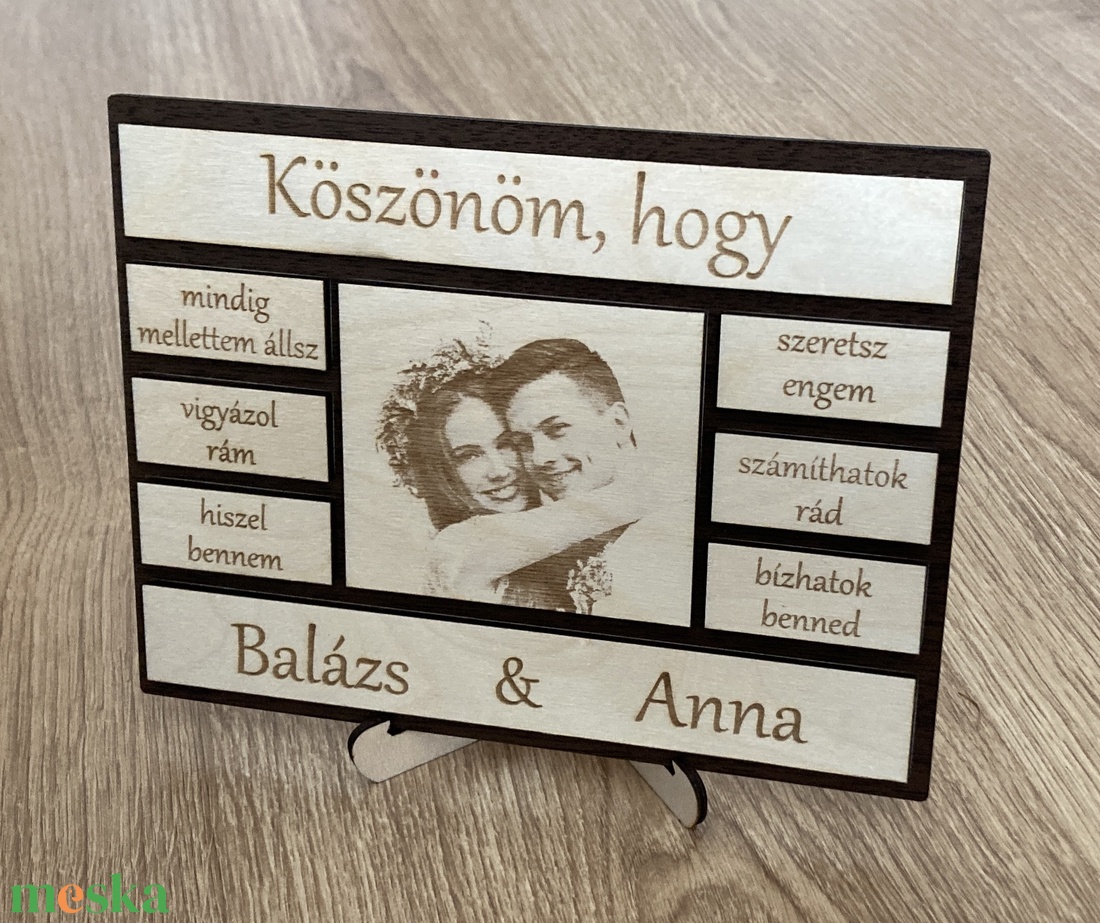 Gravírozott emléktábla - otthon & életmód - dekoráció - kép & falikép - képkeret - Meska.hu