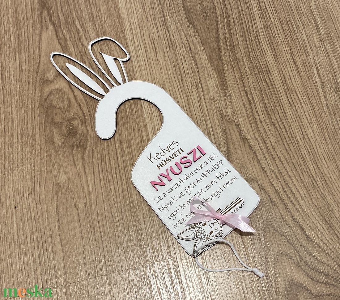 Húsvéti ajtókilincs dísz - ünnepi díszek, dekorációk - húsvéti díszek és dekorációk - húsvéti ajtódísz, kopogtató - Meska.hu