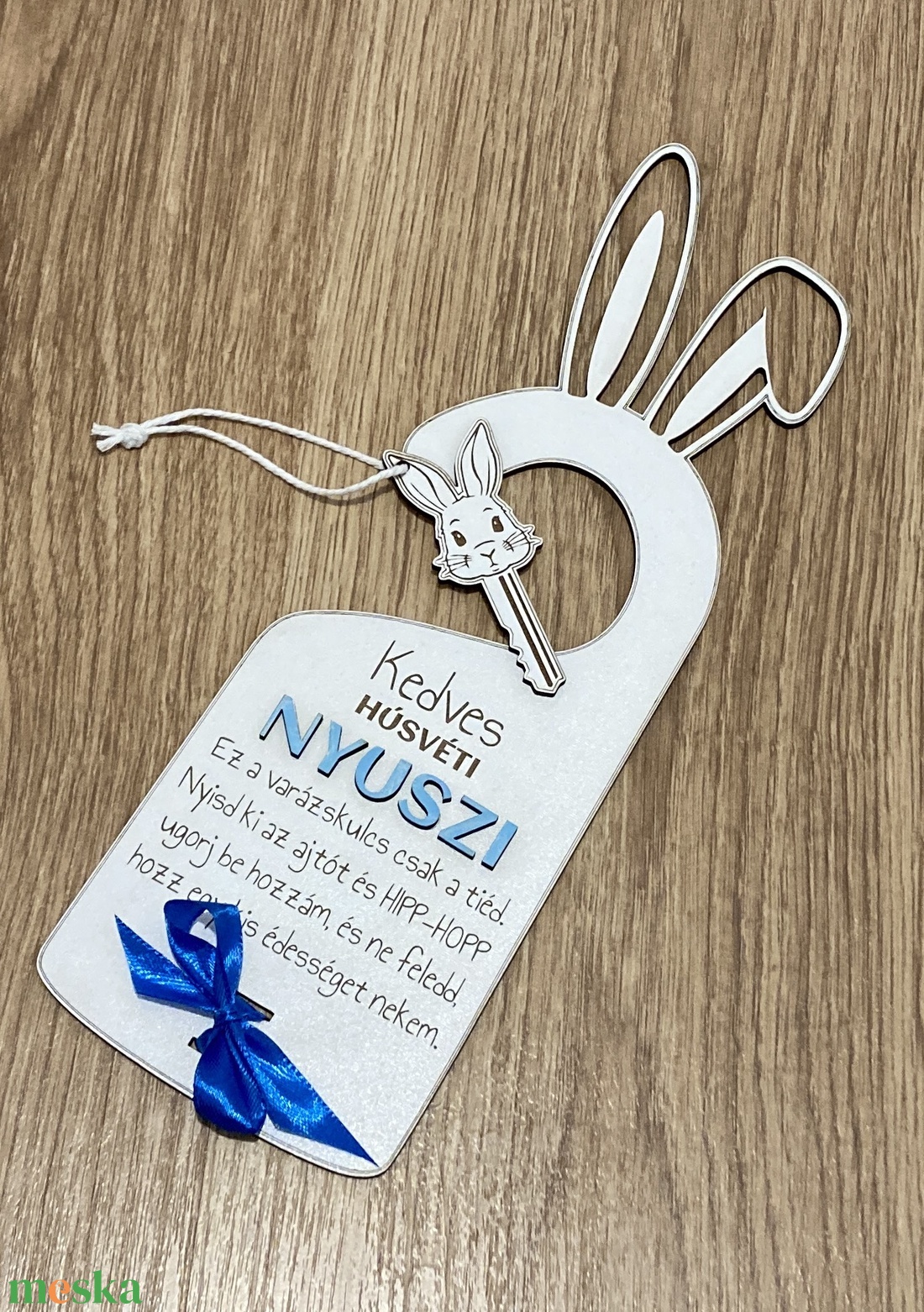 Húsvéti ajtókilincs dísz - ünnepi díszek, dekorációk - húsvéti díszek és dekorációk - húsvéti ajtódísz, kopogtató - Meska.hu