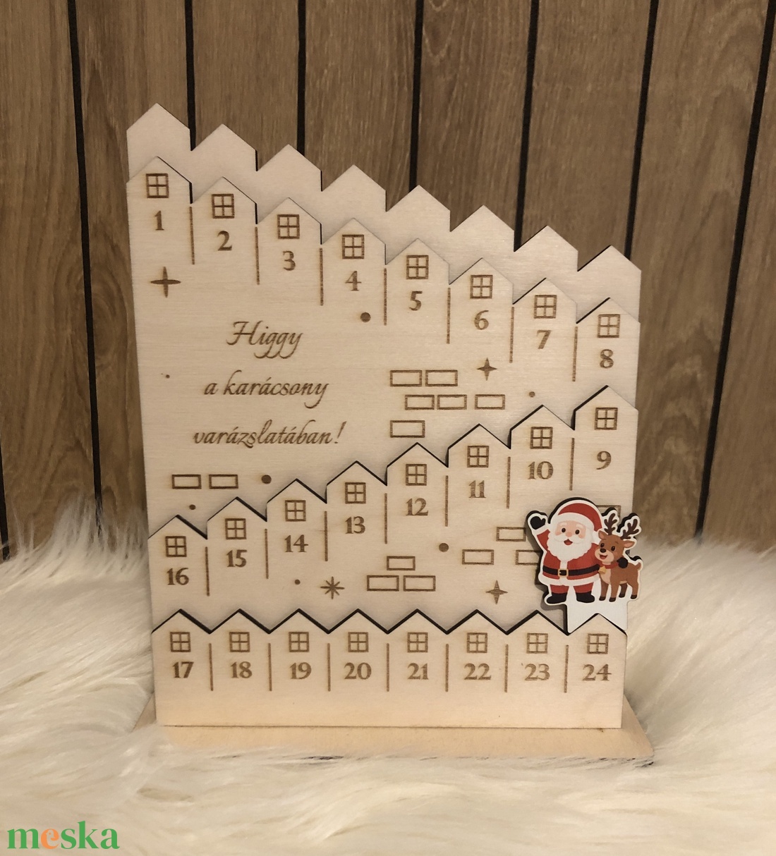 Karácsonyi visszaszámláló - ádventi naptár - karácsony - adventi díszek - adventi naptár - Meska.hu