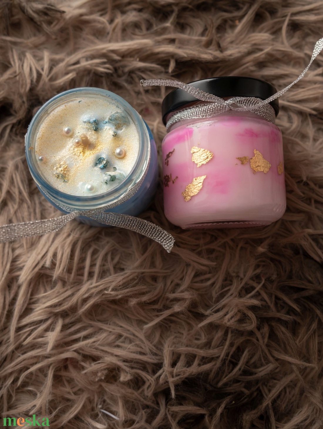 100ml Kézműves Gyertya Befőttes Üvegben � Rózsaszín Rózsa - otthon & életmód - gyertya, illat, aroma - gyertya - Meska.hu