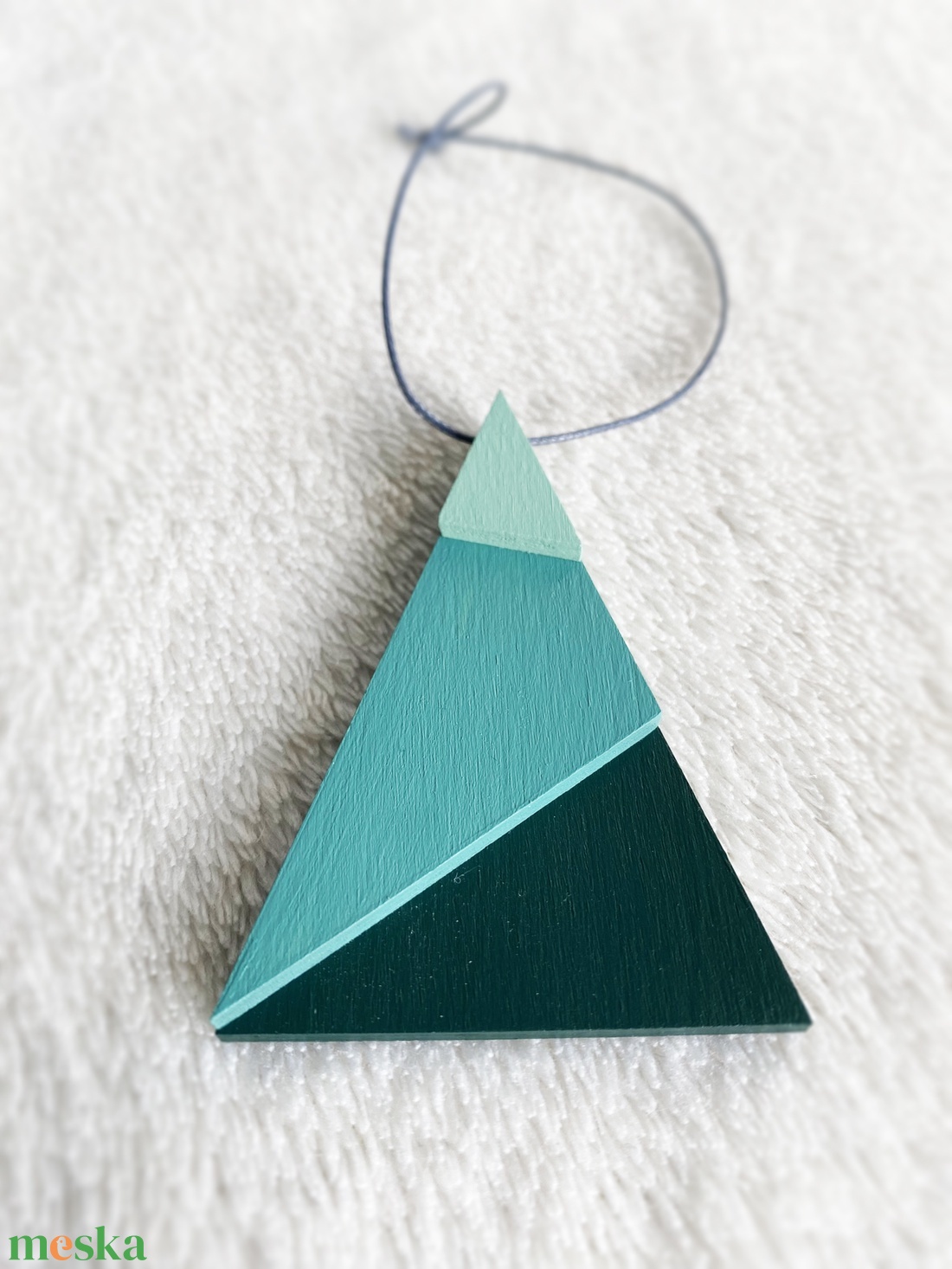 Színtömbös karácsonyfadísz - türkiz - karácsony - karácsonyi lakásdekoráció - karácsonyfadíszek - Meska.hu