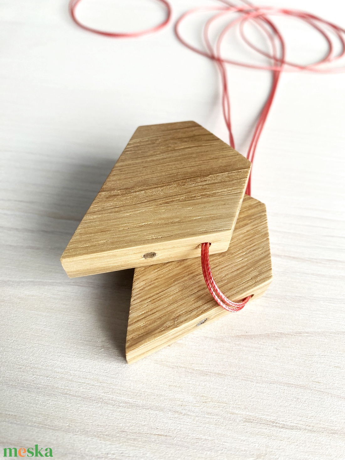 Szív fa medál - ékszer - nyaklánc - medál - Meska.hu