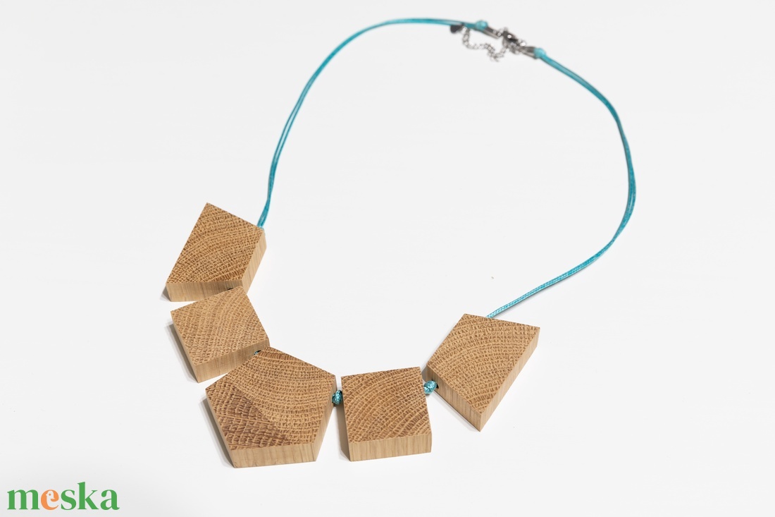 Geometrikus tölgyfa nyaklánc  - ékszer - nyaklánc - statement nyaklánc - Meska.hu