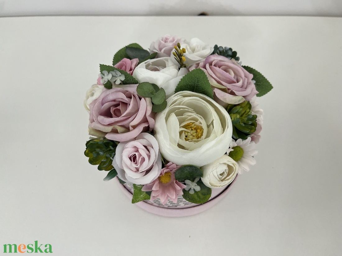 Szülőköszöntő virágbox  - esküvő - emlék & ajándék - szülőköszöntő ajándék - Meska.hu