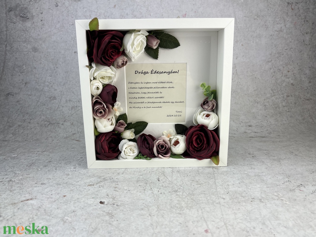 Szülőköszöntő ajándék képkeret, virág ajándék szülőköszöntő esküvőre - esküvő - emlék & ajándék - szülőköszöntő ajándék - Meska.hu