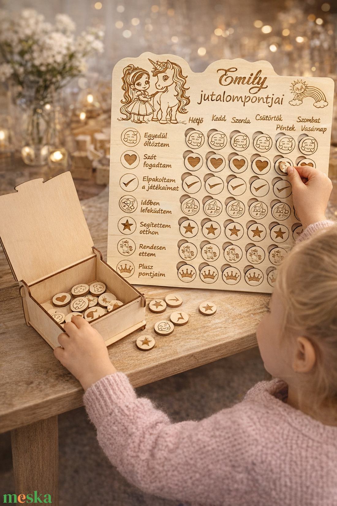 Jutalom pont gyüjtő tábla. - játék & sport - motivációs jutalomtábla - Meska.hu