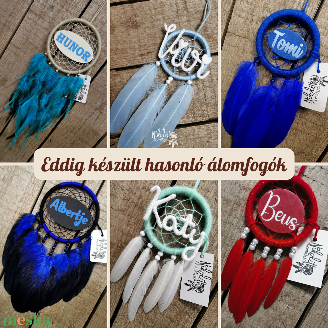 Névre szóló, feliratos álomfogó - 3 karika - Nikolett Álomfogók - otthon & életmód - dekoráció - fali és függő dekoráció - álomfogó - Meska.hu