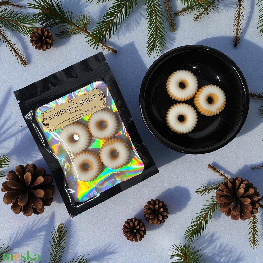 Karácsonyi kuglóf 30g - szójaviasz illatviasz - Nikolett Dekor - otthon & életmód - gyertya, illat, aroma - illatviasz - Meska.hu