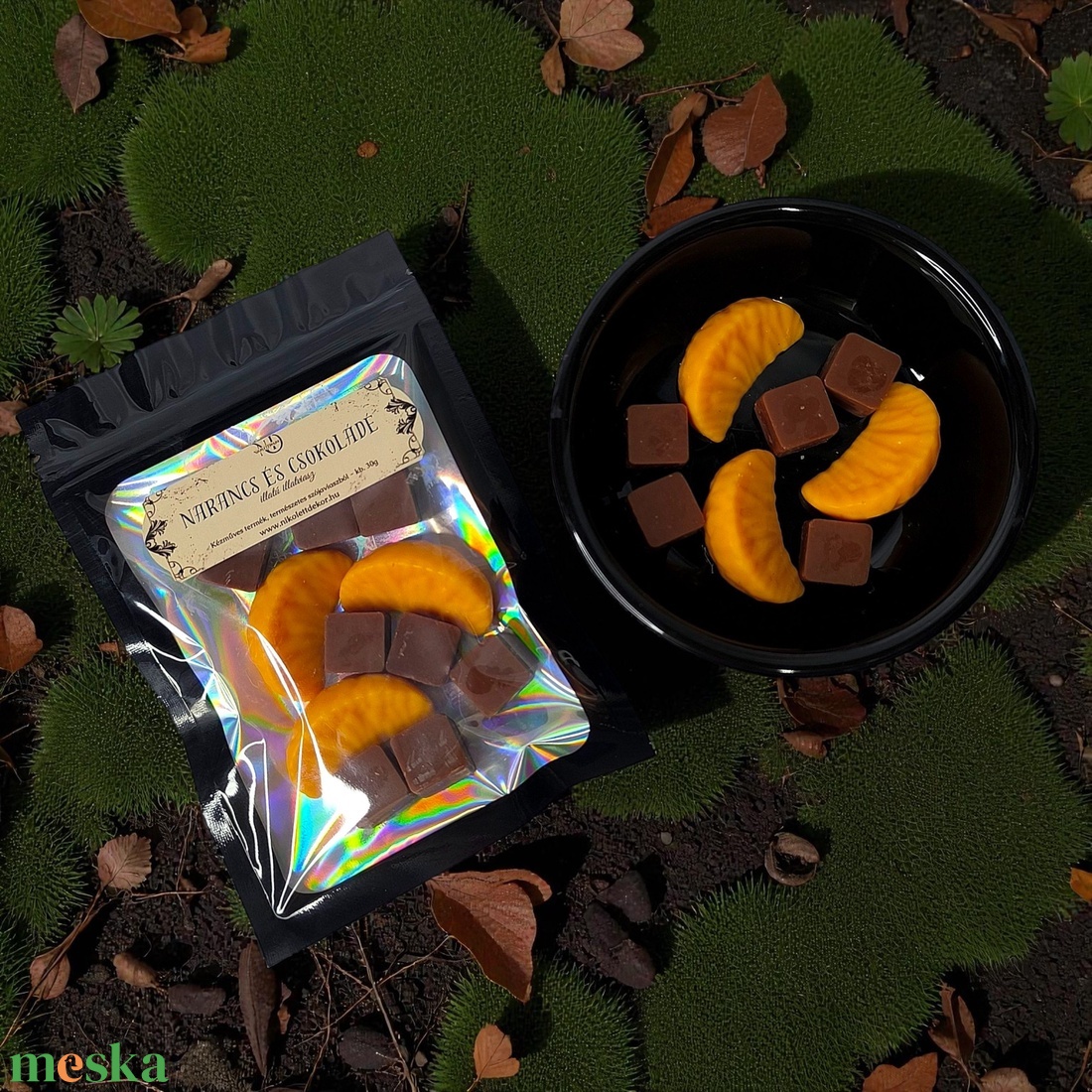 Narancs és Csokoládé 30g - szójaviasz illatviasz - Nikolett Dekor - otthon & életmód - gyertya, illat, aroma - illatviasz - Meska.hu