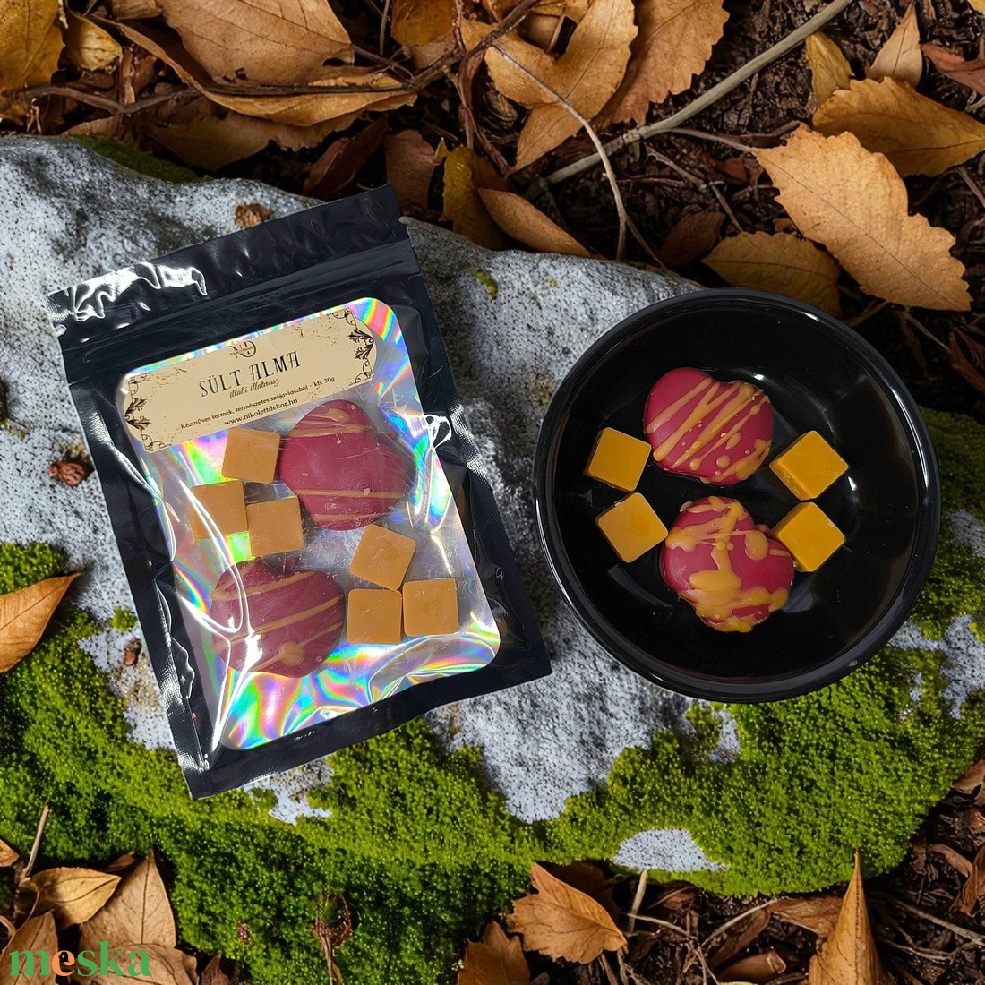 Sült alma 30g - szójaviasz illatviasz - Nikolett Dekor - otthon & életmód - gyertya, illat, aroma - illatviasz - Meska.hu