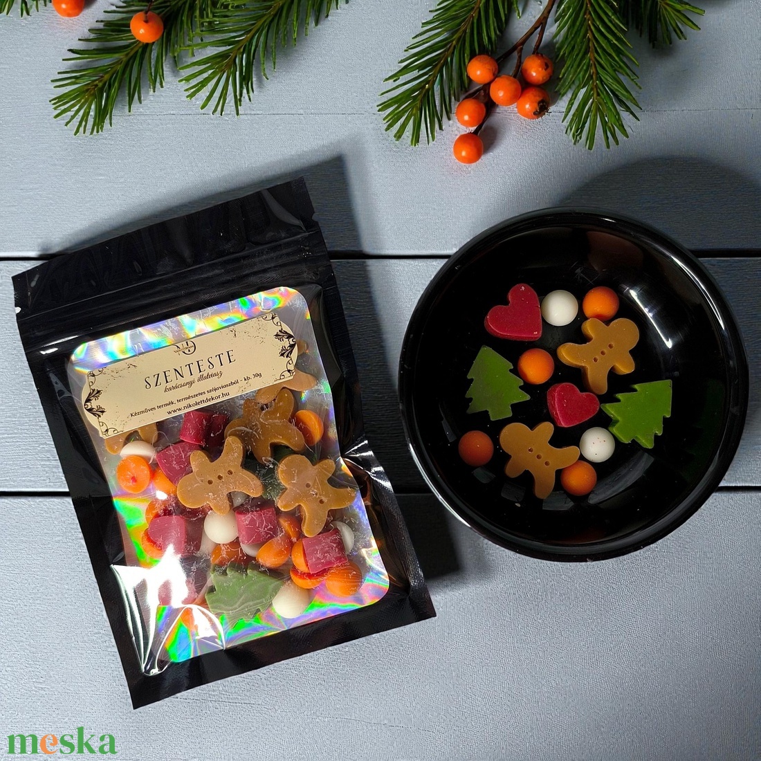 Szenteste 30g - karácsonyi szójaviasz illatviasz - Nikolett Dekor - otthon & életmód - gyertya, illat, aroma - illatviasz - Meska.hu