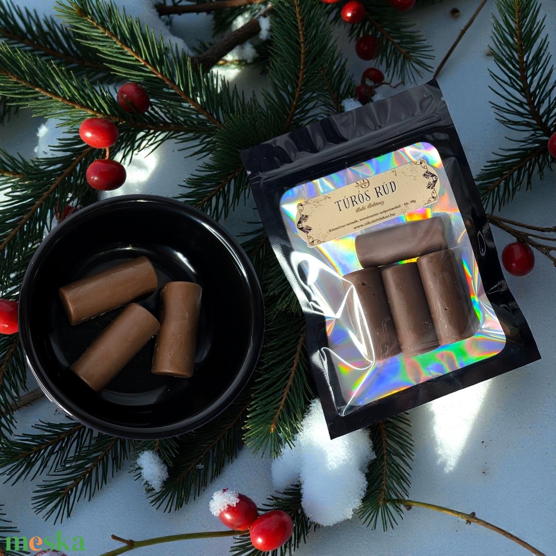 Túrós Rúd 30g - karácsonyi szójaviasz illatviasz - Nikolett Dekor - otthon & életmód - gyertya, illat, aroma - illatviasz - Meska.hu