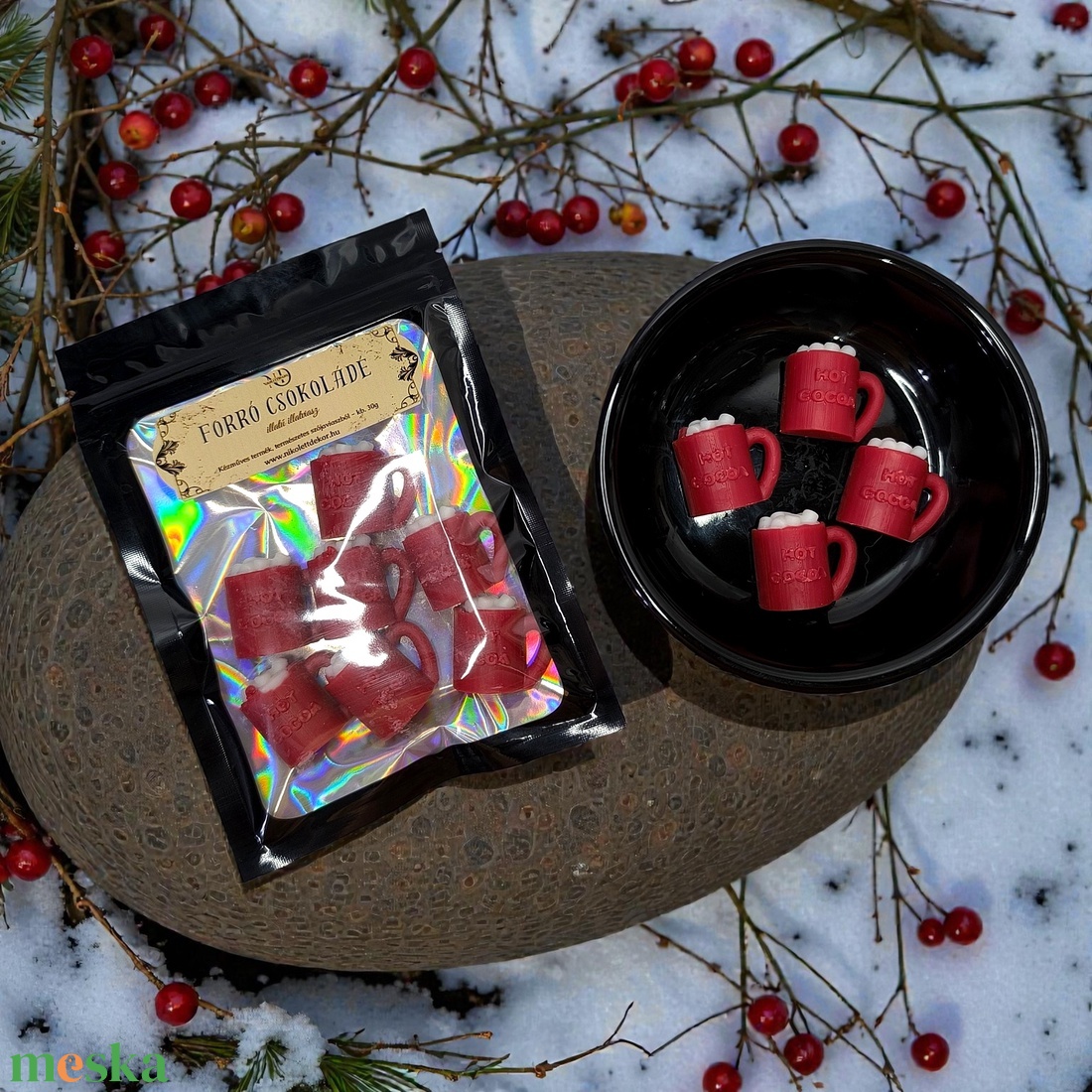 Forró csokoládé 30g - szójaviasz illatviasz - Nikolett Dekor - otthon & életmód - gyertya, illat, aroma - illatviasz - Meska.hu