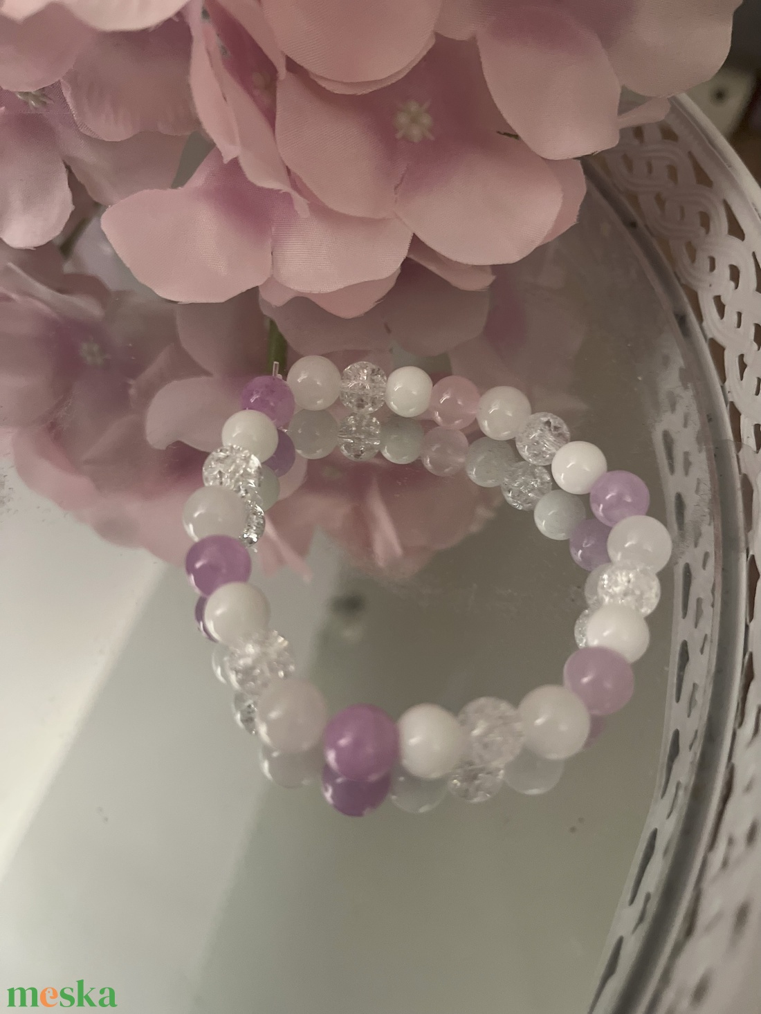 Ásványkarkötő rózsakvarc angelit hegyikristály jade - ékszer - karkötő - ásványkarkötő - Meska.hu Ásványkarkötő rózsakvarc angelit hegyikristály jade - ékszer - karkötő - ásványkarkötő - Meska.hu