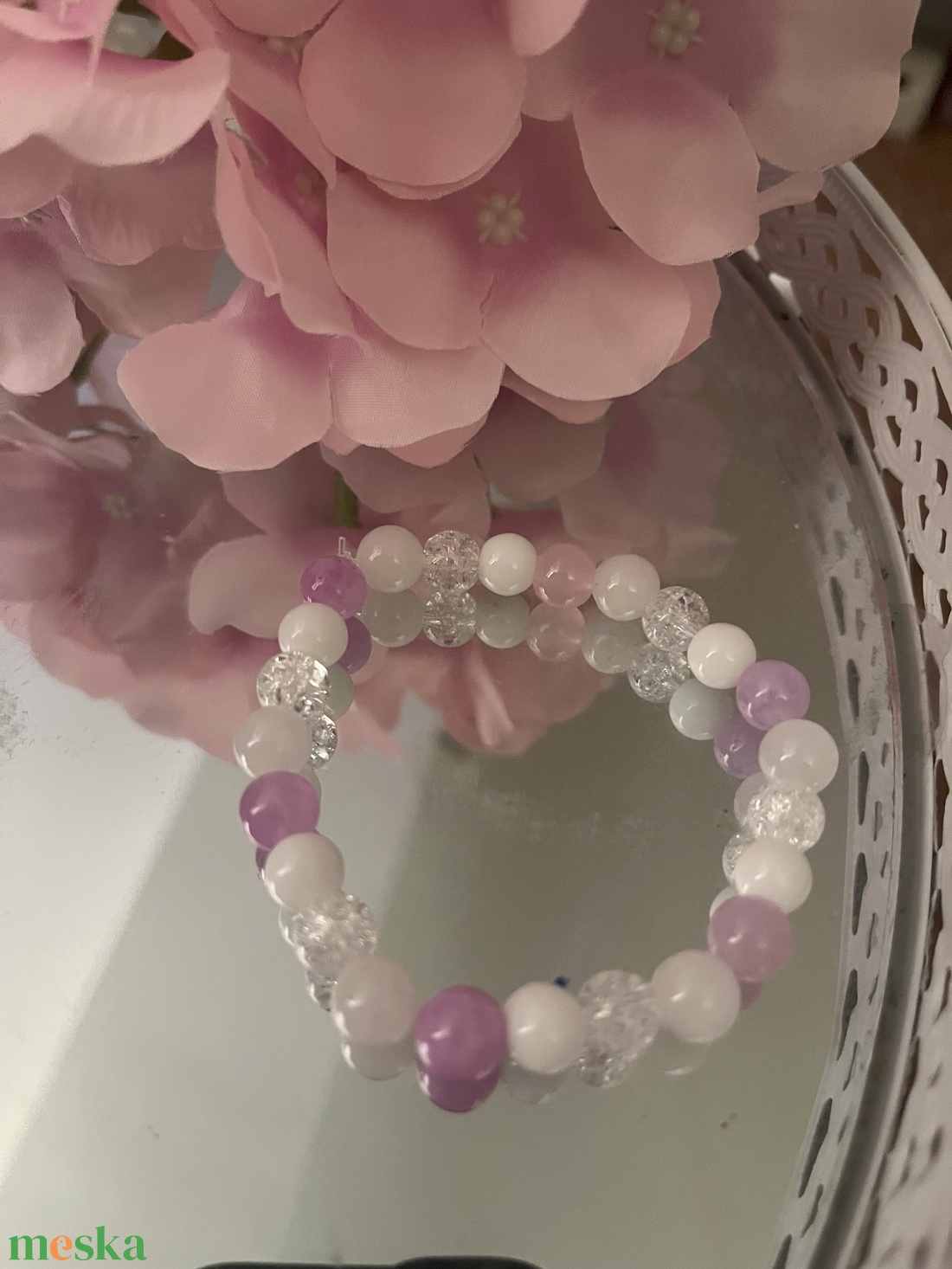 Ásványkarkötő rózsakvarc angelit hegyikristály jade - ékszer - karkötő - ásványkarkötő - Meska.hu Ásványkarkötő rózsakvarc angelit hegyikristály jade - ékszer - karkötő - ásványkarkötő - Meska.hu