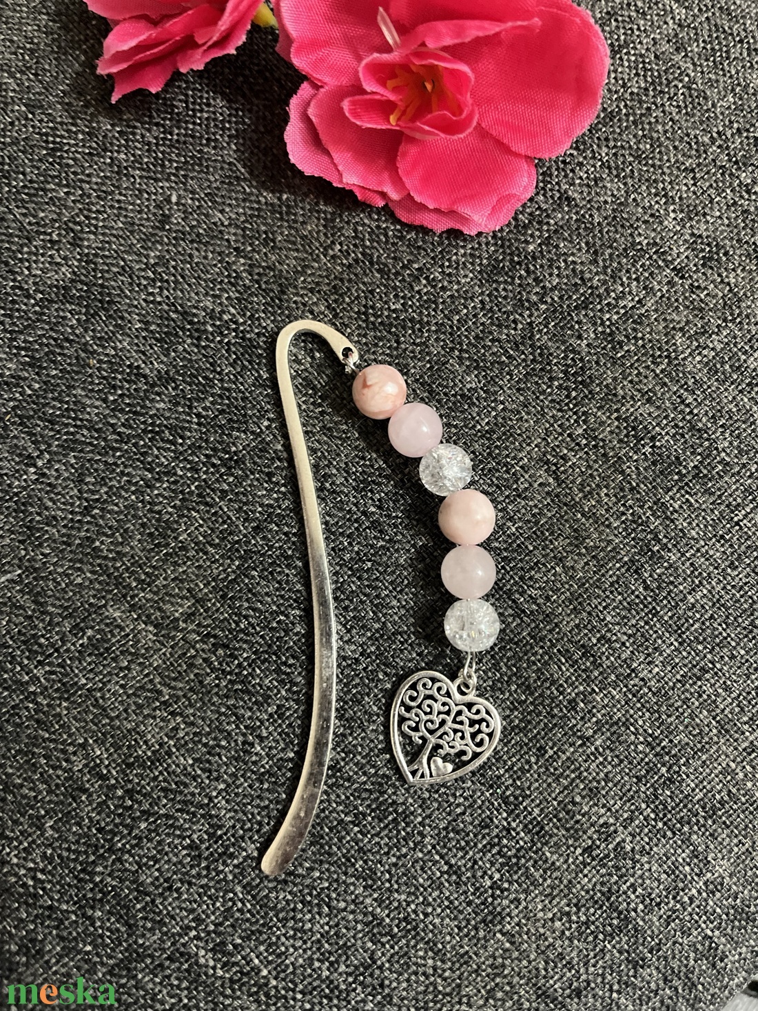 Ásványgyöngy könyvjelző - könyv & zene - könyvjelző - Meska.hu