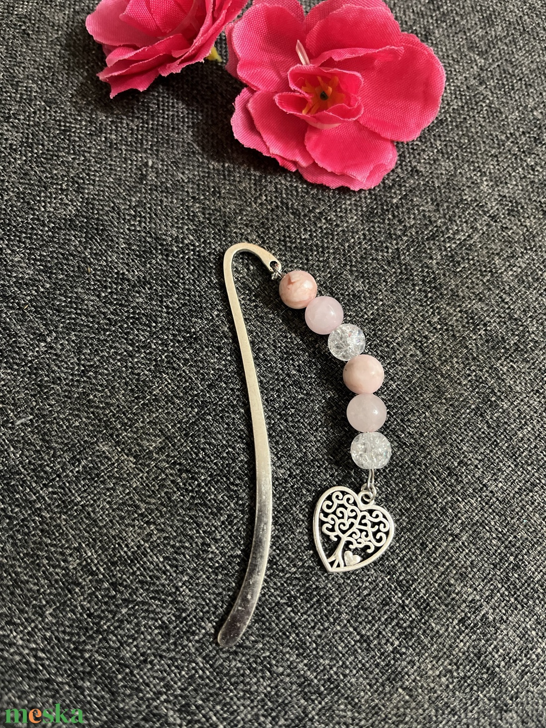 Ásványgyöngy könyvjelző - könyv & zene - könyvjelző - Meska.hu