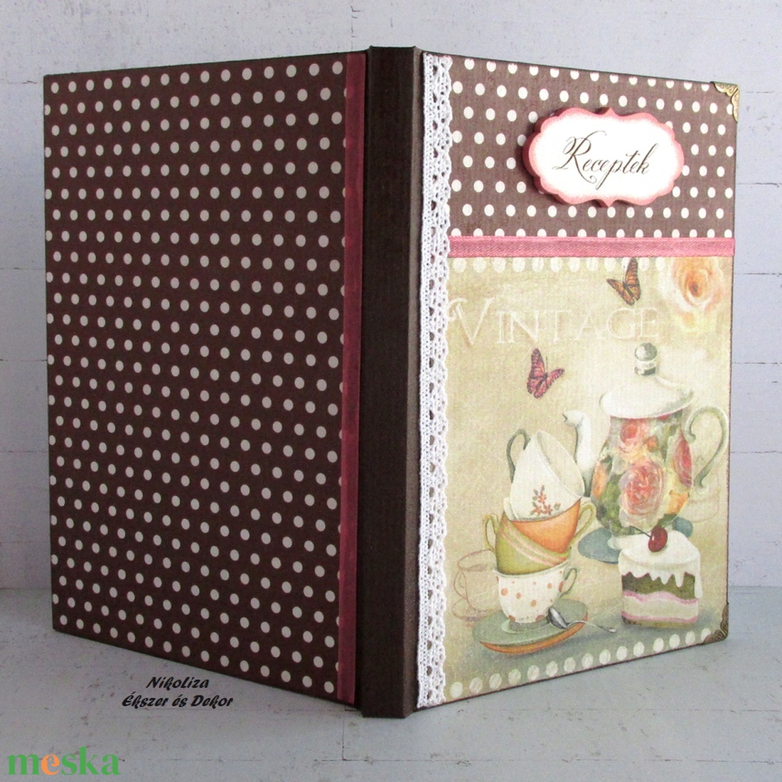 Vintage tea receptkönyv - RENDELHETŐ - otthon & életmód - konyhafelszerelés, tálalás - Meska.hu Vintage tea receptkönyv - RENDELHETŐ - otthon & életmód - konyhafelszerelés, tálalás - Meska.hu