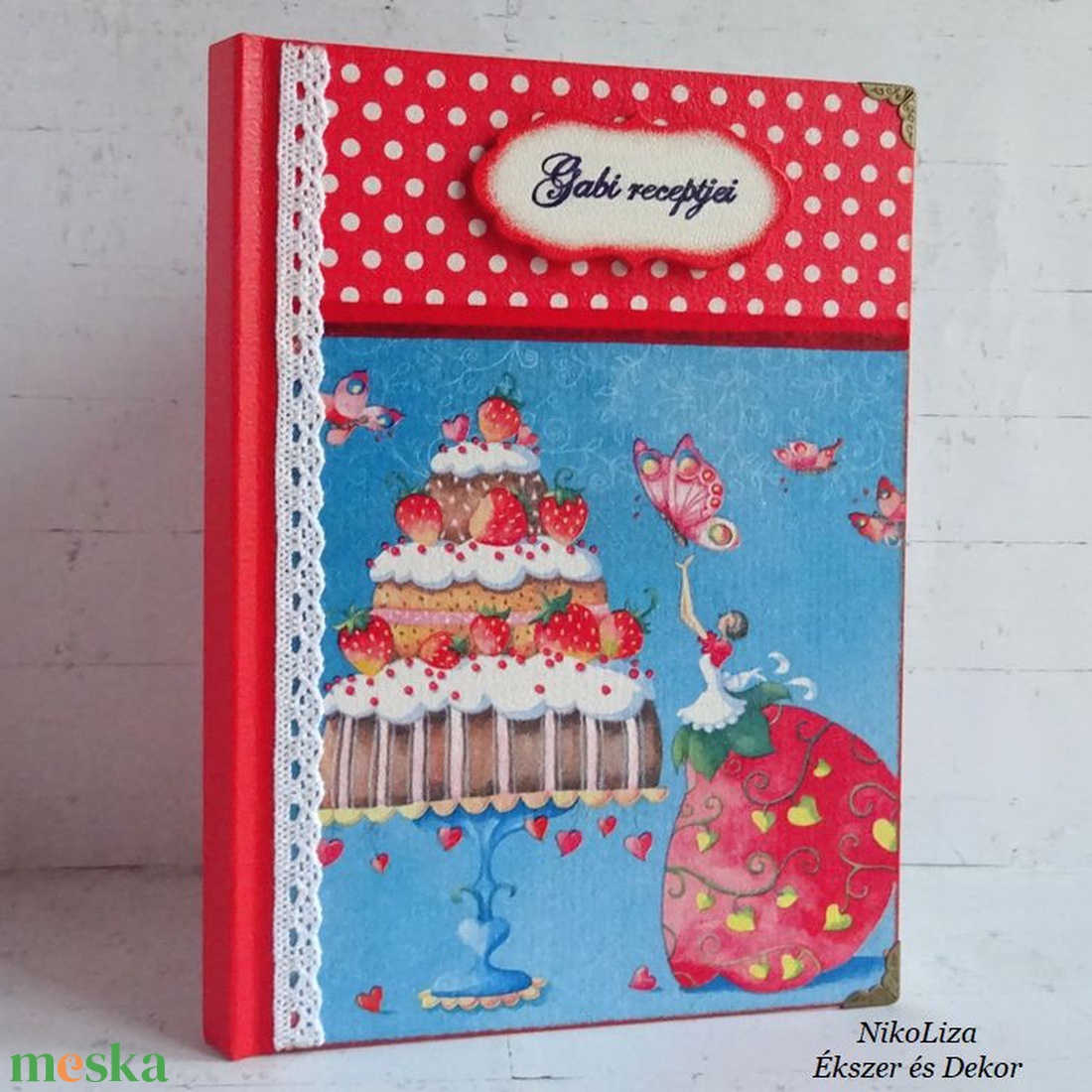 Tortatündér receptkönyv, Zsófi részére LEFOGLALVA! - otthon & életmód - konyhafelszerelés, tálalás - sütés, főzés - receptfüzet - Meska.hu