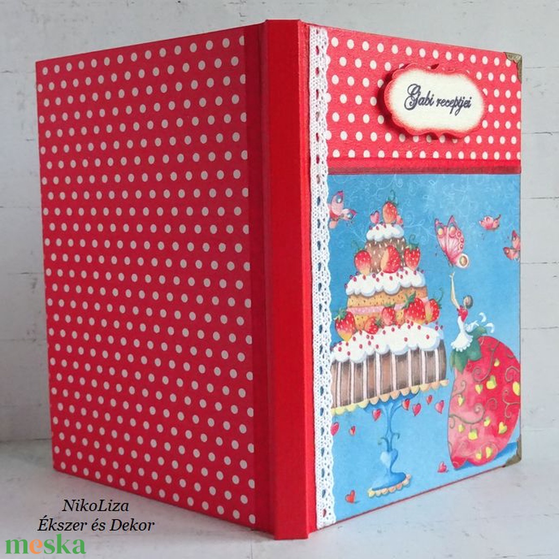 Tortatündér receptkönyv, Zsófi részére LEFOGLALVA! - otthon & életmód - konyhafelszerelés, tálalás - sütés, főzés - receptfüzet - Meska.hu