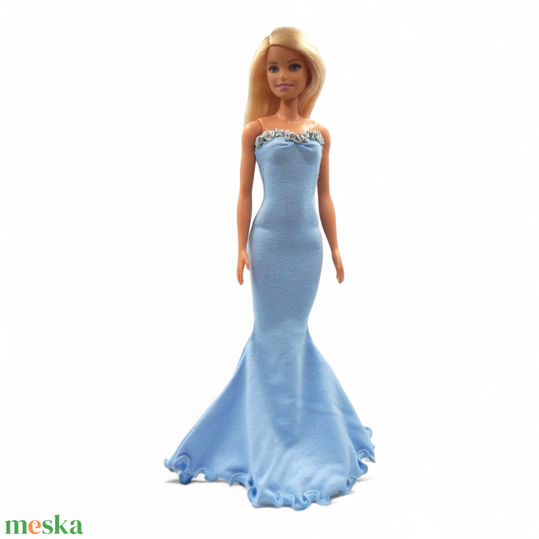 Extra hosszú fodros sellő fazonú estélyi ruha, égkék - ruha barbie típusú babákhoz (a020kk) - játék & sport - baba & babaház - barbie ruhák - Meska.hu Extra hosszú fodros sellő fazonú estélyi ruha, égkék - ruha barbie típusú babákhoz (a020kk) - játék & sport - baba & babaház - barbie ruhák - Meska.hu