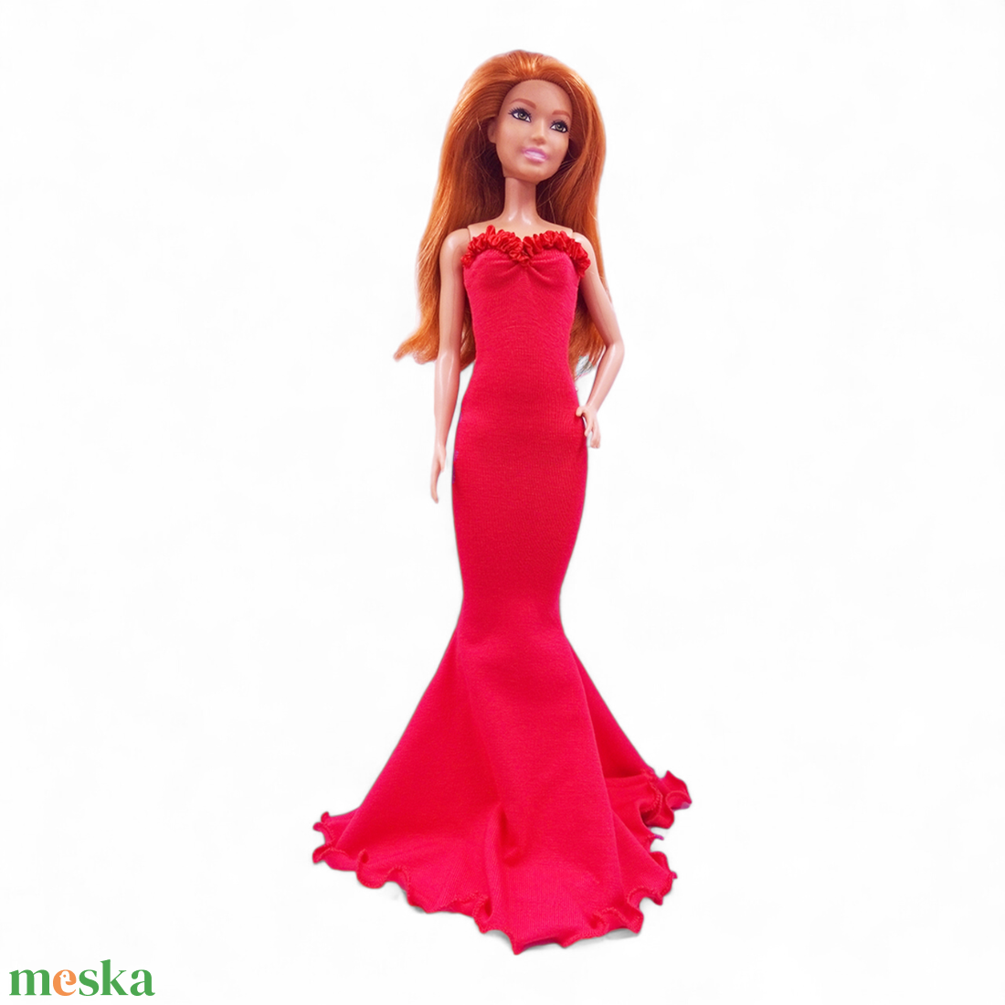 Extra hosszú fodros sellő fazonú estélyi ruha, piros - ruha barbie típusú babákhoz (a020pr) - játék & sport - baba & babaház - barbie ruhák - Meska.hu Extra hosszú fodros sellő fazonú estélyi ruha, piros - ruha barbie típusú babákhoz (a020pr) - játék & sport - baba & babaház - barbie ruhák - Meska.hu