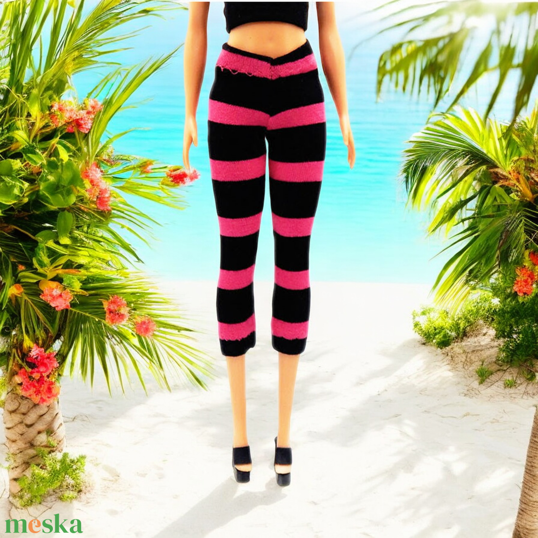 Pink-fekete csíkos barbie capri nadrág, harisnya, leggings - ruha barbie típusú babákhoz (a036pf) - játék & sport - baba & babaház - barbie ruhák - Meska.hu Pink-fekete csíkos barbie capri nadrág, harisnya, leggings - ruha barbie típusú babákhoz (a036pf) - játék & sport - baba & babaház - barbie ruhák - Meska.hu