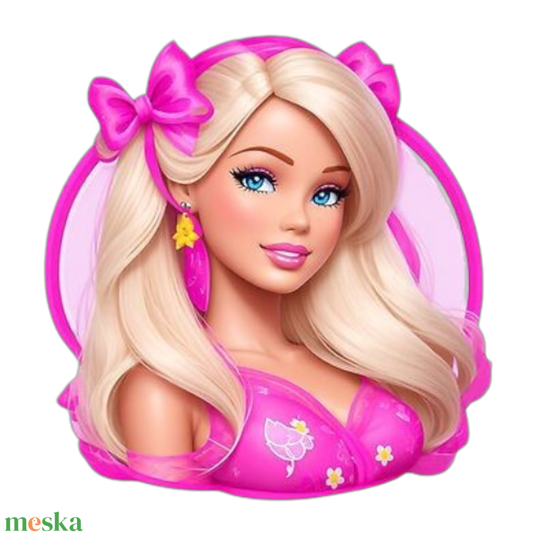 Oversized rövid barbie póló, barbie mintával- ruha barbie típusú babákhoz (a034bl) - játék & sport - baba & babaház - barbie ruhák - Meska.hu