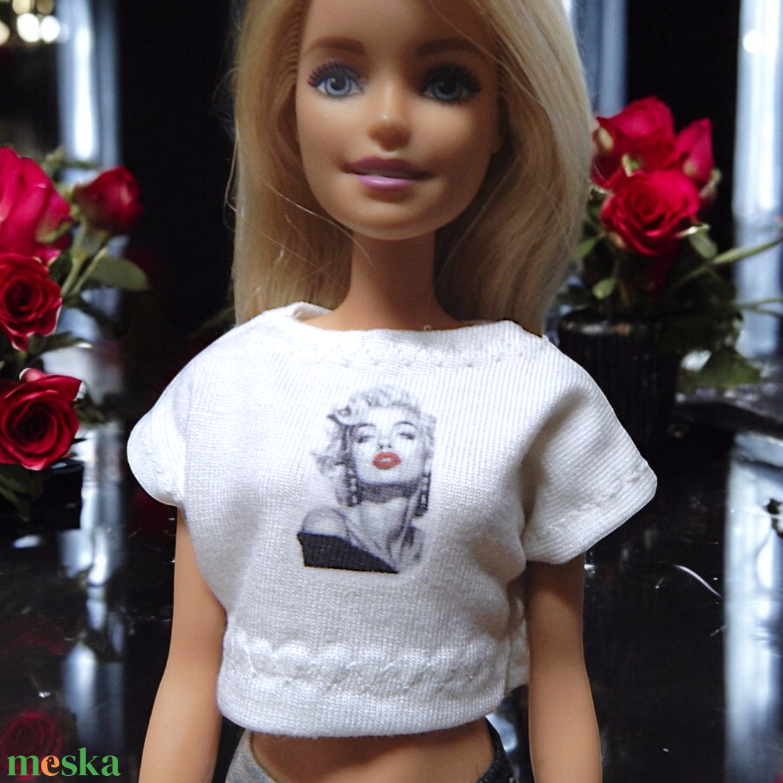 Oversized rövid barbie póló, Marilyn Monroe mintával- ruha barbie típusú babákhoz (a034pm) - játék & sport - baba & babaház - barbie ruhák - Meska.hu Oversized rövid barbie póló, Marilyn Monroe mintával- ruha barbie típusú babákhoz (a034pm) - játék & sport - baba & babaház - barbie ruhák - Meska.hu