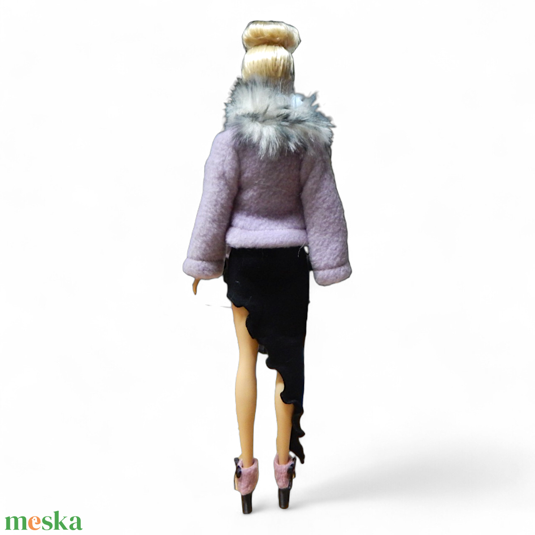 Lila polár kabát  - ruha barbie típusú babákhoz (d001lf) - játék & sport - baba & babaház - barbie ruhák - Meska.hu