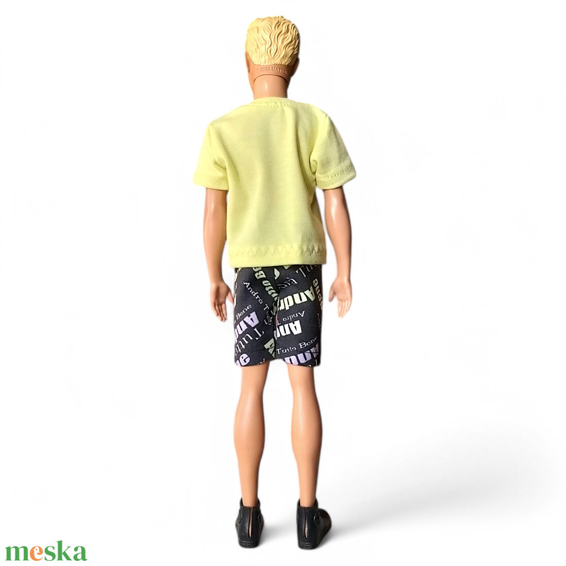 -Fiú póló, Ken póló, tornacipős mintával- ruha barbie típusú babákhoz (f007st) - játék & sport - baba & babaház - barbie ruhák - Meska.hu