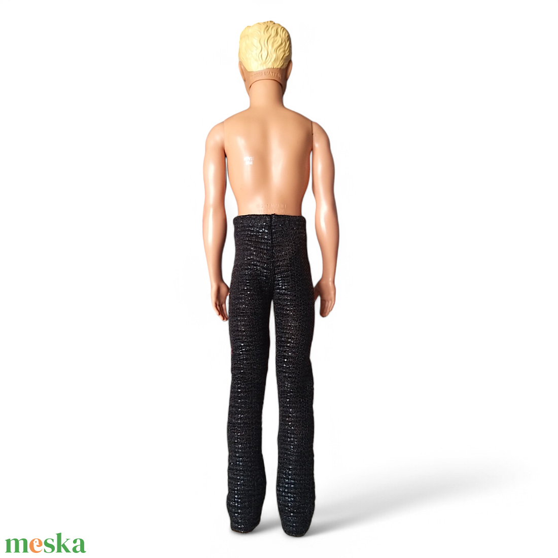 Egyenes szárú fényes fekete Ken nadrág- ruha barbie típusú FIÚ babákhoz (f004sf) - játék & sport - baba & babaház - barbie ruhák - Meska.hu