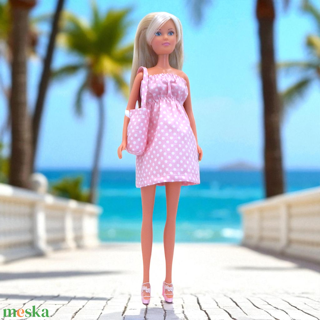 Rózsazsín pöttyös vászon nyári ruha táskával barbie típusú babákhoz (terhes Steffi-hez is!) (a075rp) - játék & sport - baba & babaház - barbie ruhák - Meska.hu Rózsazsín pöttyös vászon nyári ruha táskával barbie típusú babákhoz (terhes Steffi-hez is!) (a075rp) - játék & sport - baba & babaház - barbie ruhák - Meska.hu